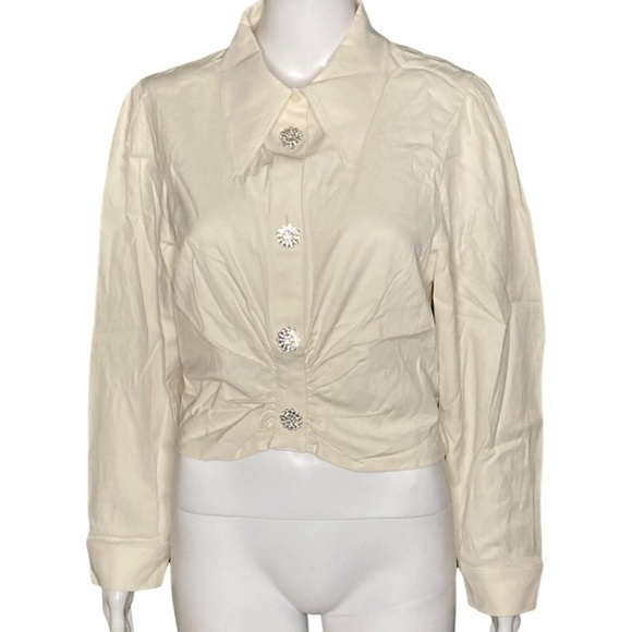 NWT BA&SH Kiss Cream Top - Sz L = US Sz 8 - Picture 3 of 12